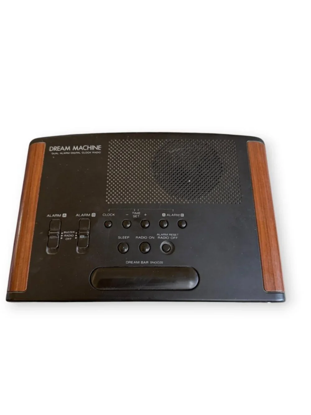 VTG Sony Dream Machine ICF-C420 Dual Alarm Digital AM/FM Clock Radio Wood Grain